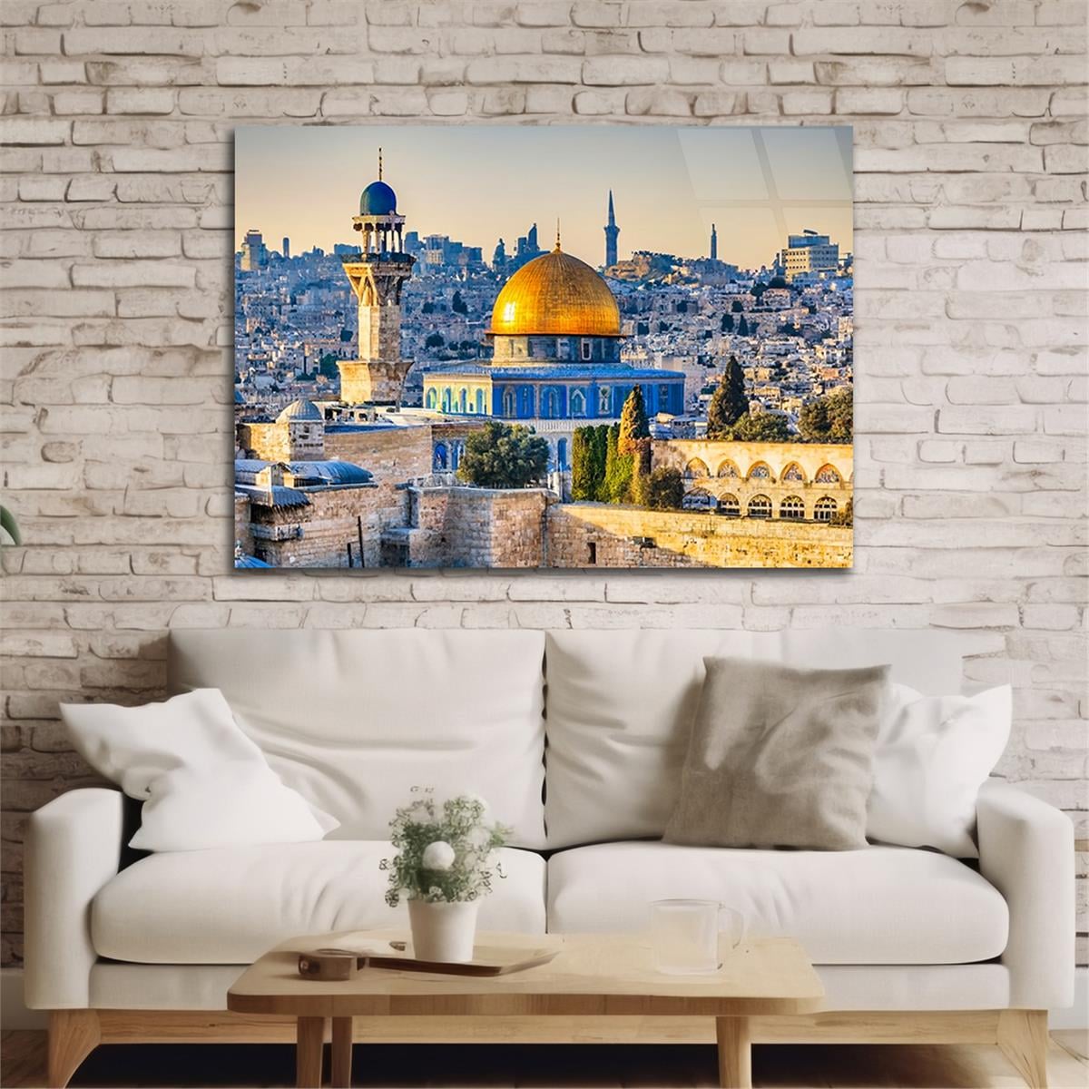 Yatay Dini Temalı Cam Tablo 161