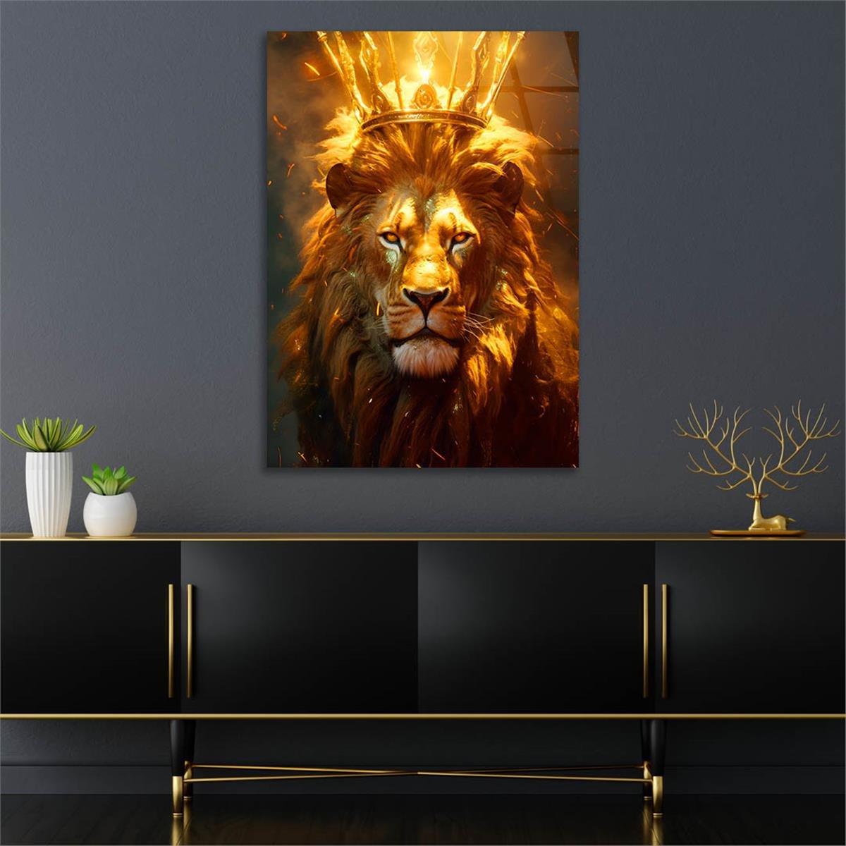 Dikey Doğa Temalı Cam Tablo 322