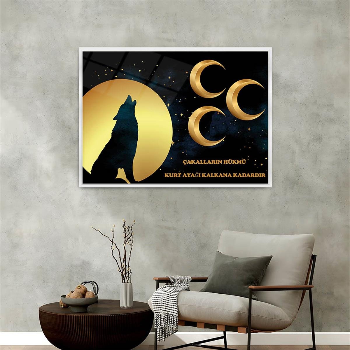 Alüminyum Çerçeveli Vatan Temalı Cam Tablo 031