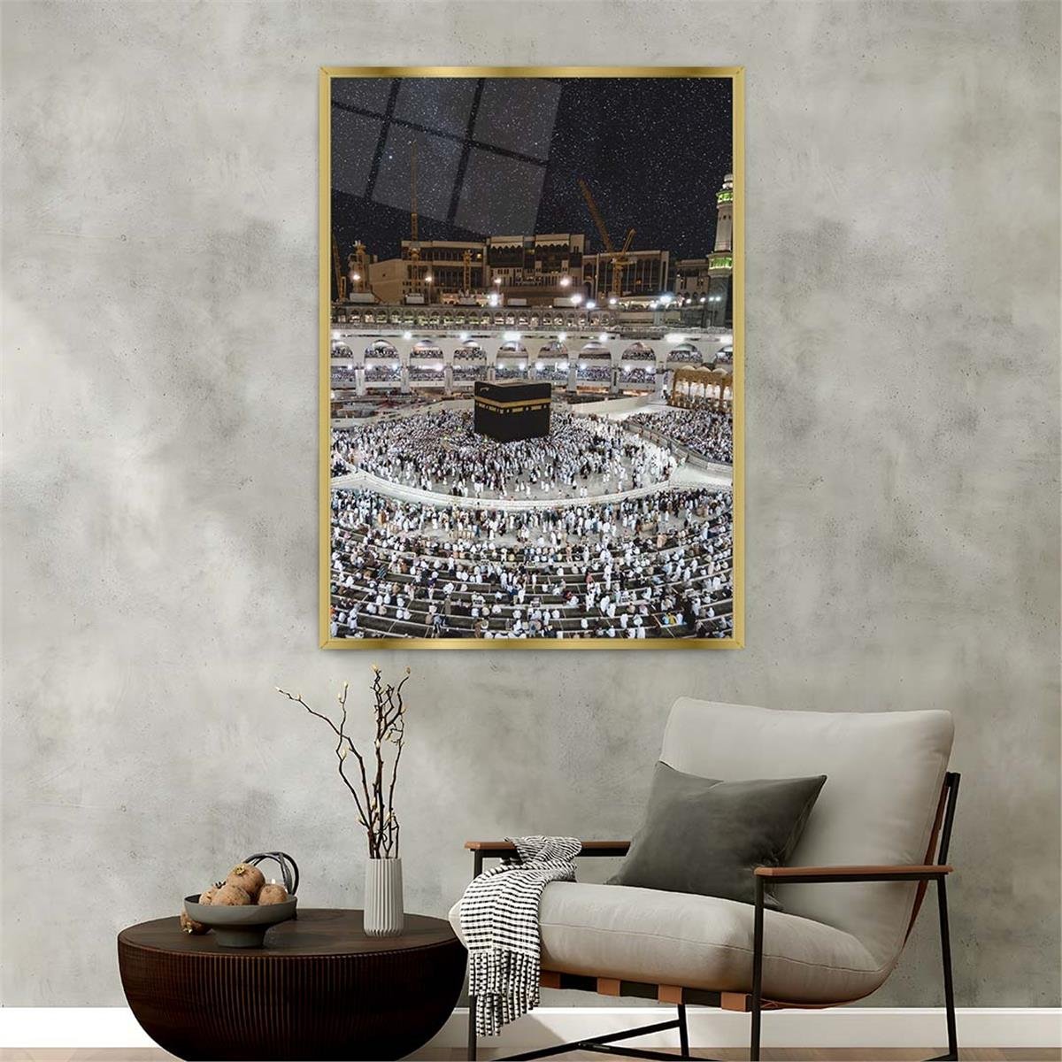 Alüminyum Çerçeveli Dini Temalı Cam Tablo 025