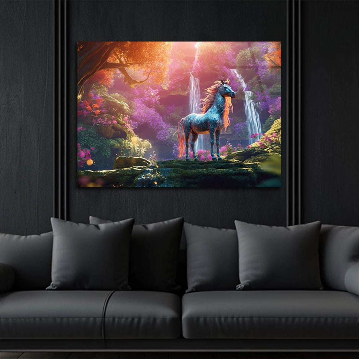 Horizontal Art-Themed Tempered Glass Wall Art 285