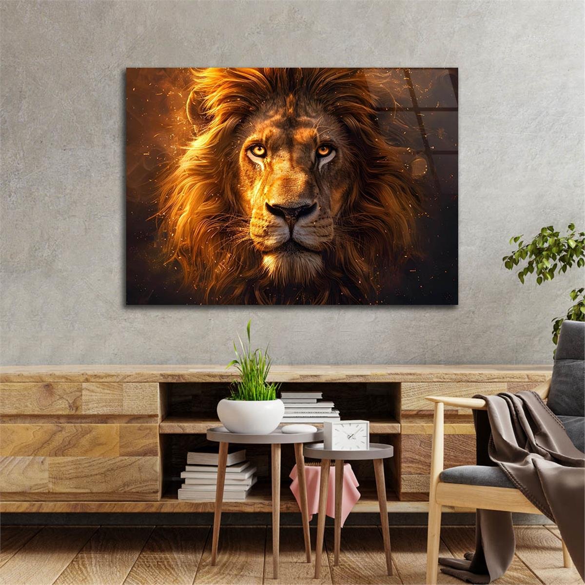 Yatay Doğa Temalı Cam Tablo 489