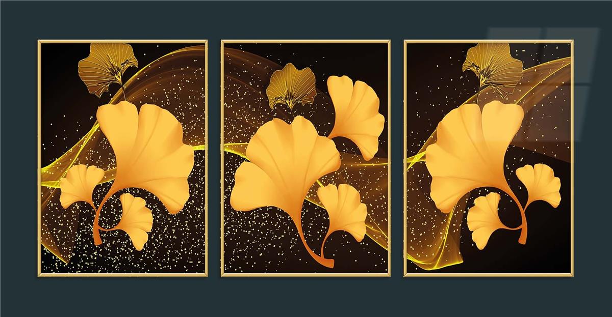 Alüminyum Çerçeveli Sanat Temalı 3'lü Set MDF Tablo 0059