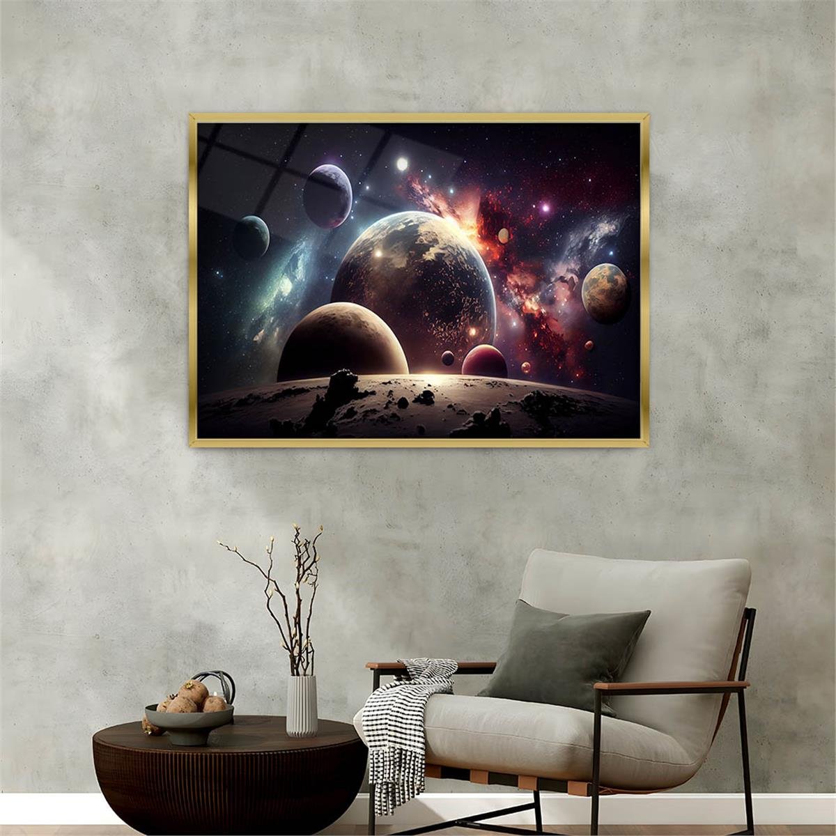 Alüminyum Çerçeveli Doğa Temalı Cam Tablo 037