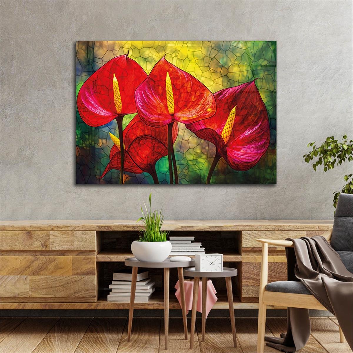Horizontal Natured-Themed Tempered Glass Wall Art 295