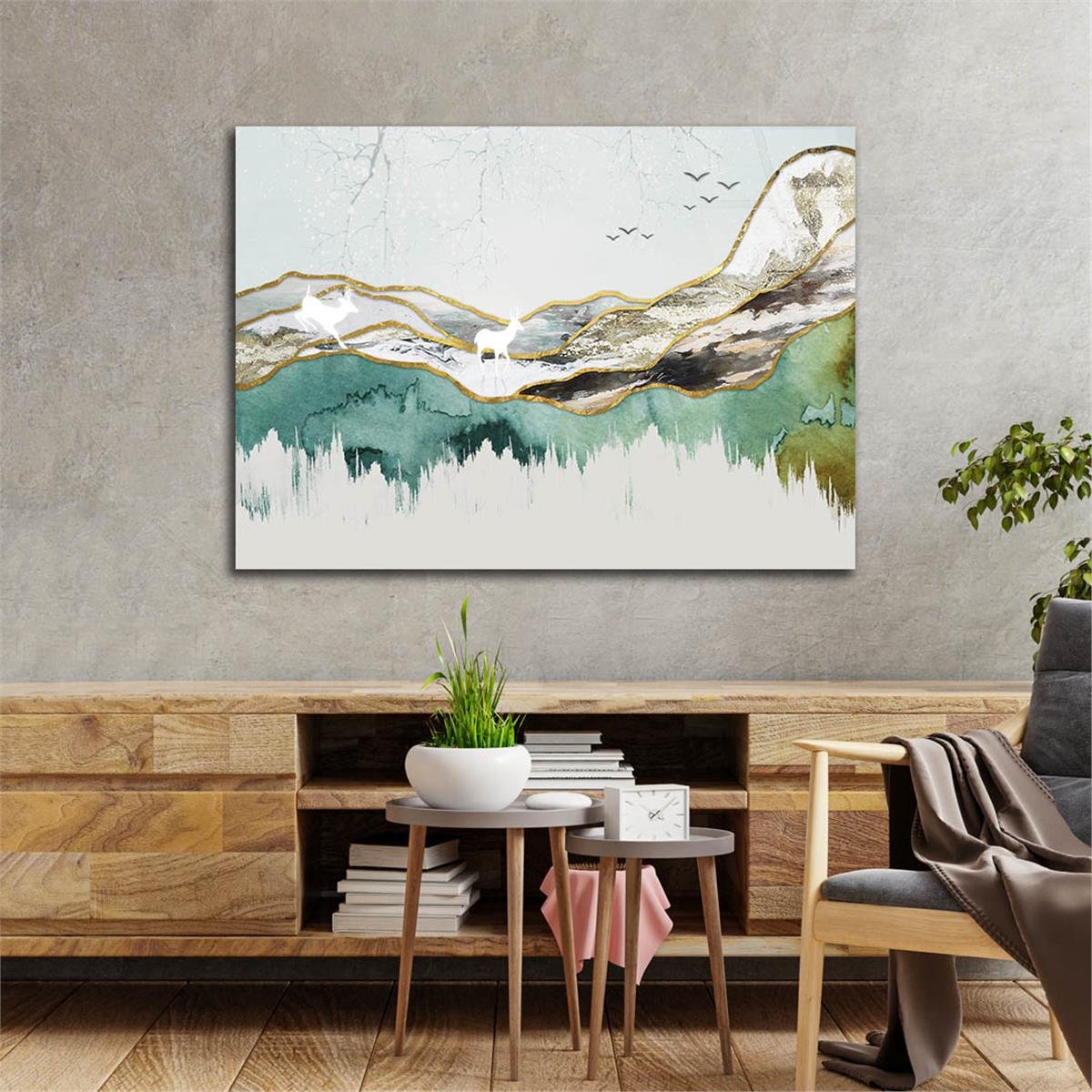 Yatay Sanat Temalı Cam Tablo 260