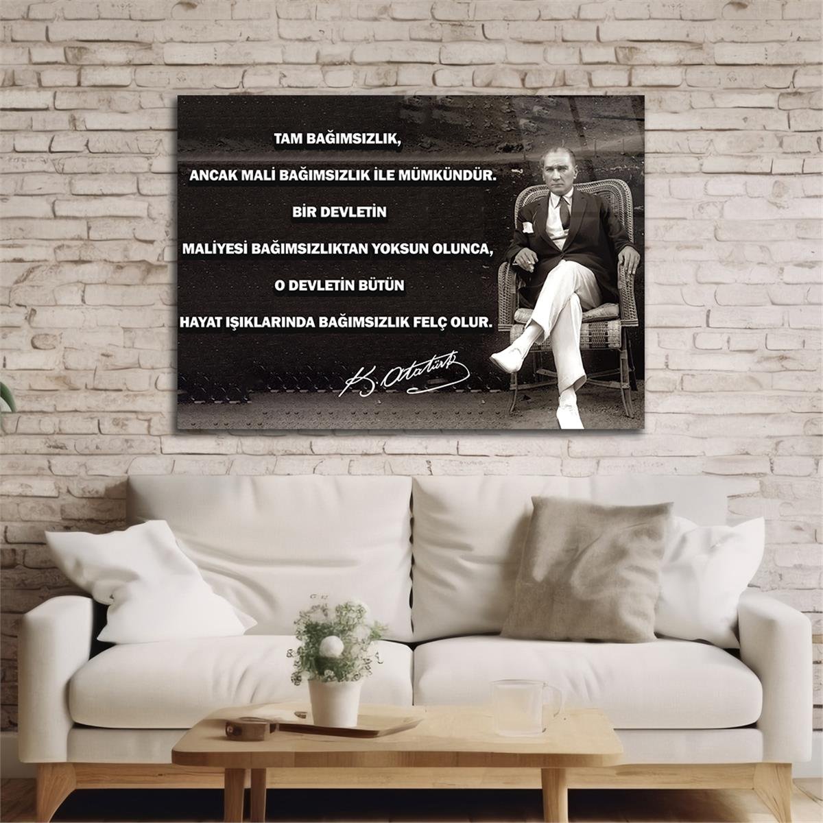 MUSTAFA KEMAL ATATÜRK Tempered Glass Wall Art 