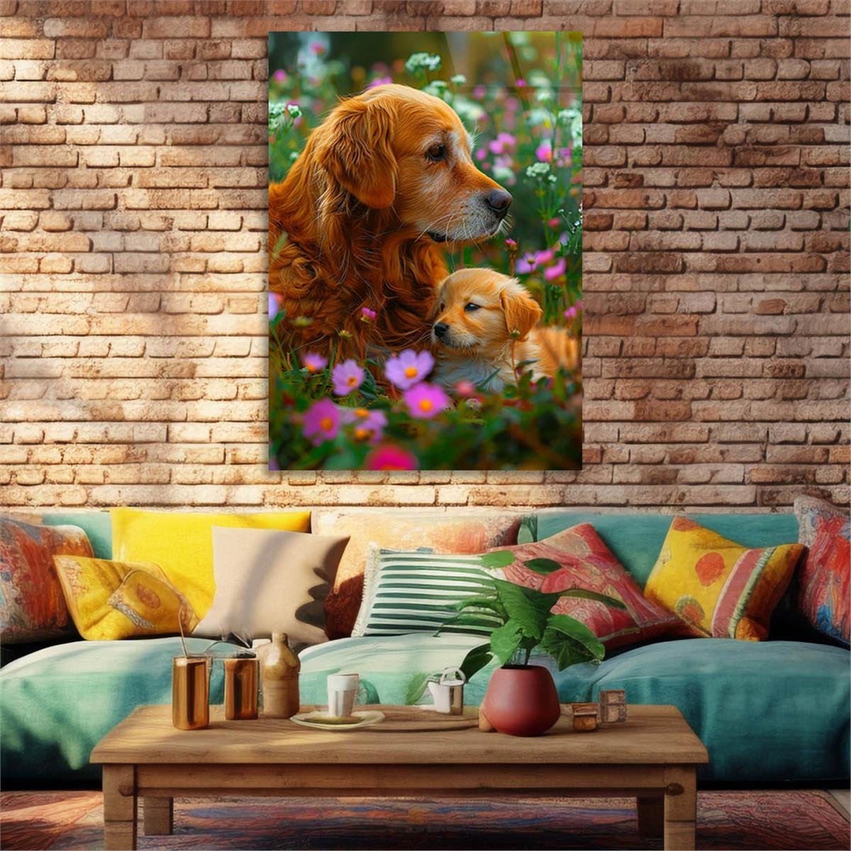 Dikey Doğa Temalı Cam Tablo 444