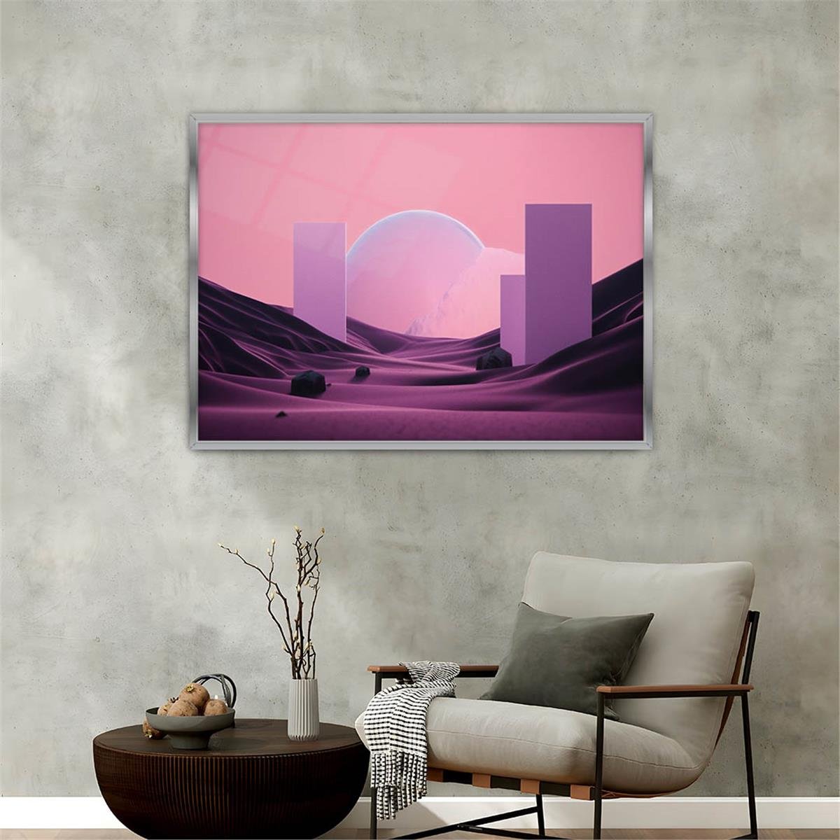 Alüminyum Çerçeveli Sanat Temalı Cam Tablo 069