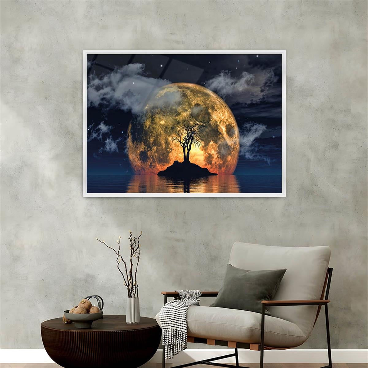 Alüminyum Çerçeveli Doğa Temalı Cam Tablo 149