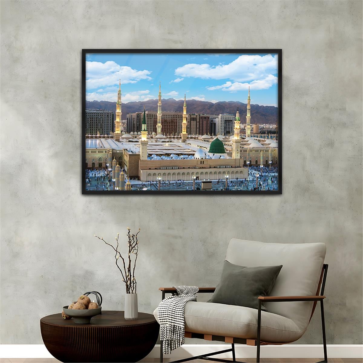 Alüminyum Çerçeveli Dini Temalı Cam Tablo 026