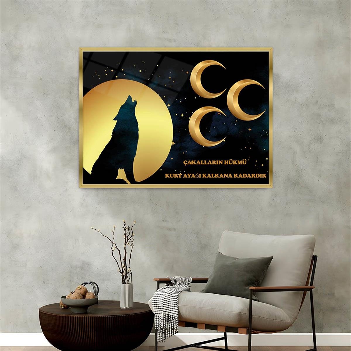 Alüminyum Çerçeveli Vatan Temalı Cam Tablo 031