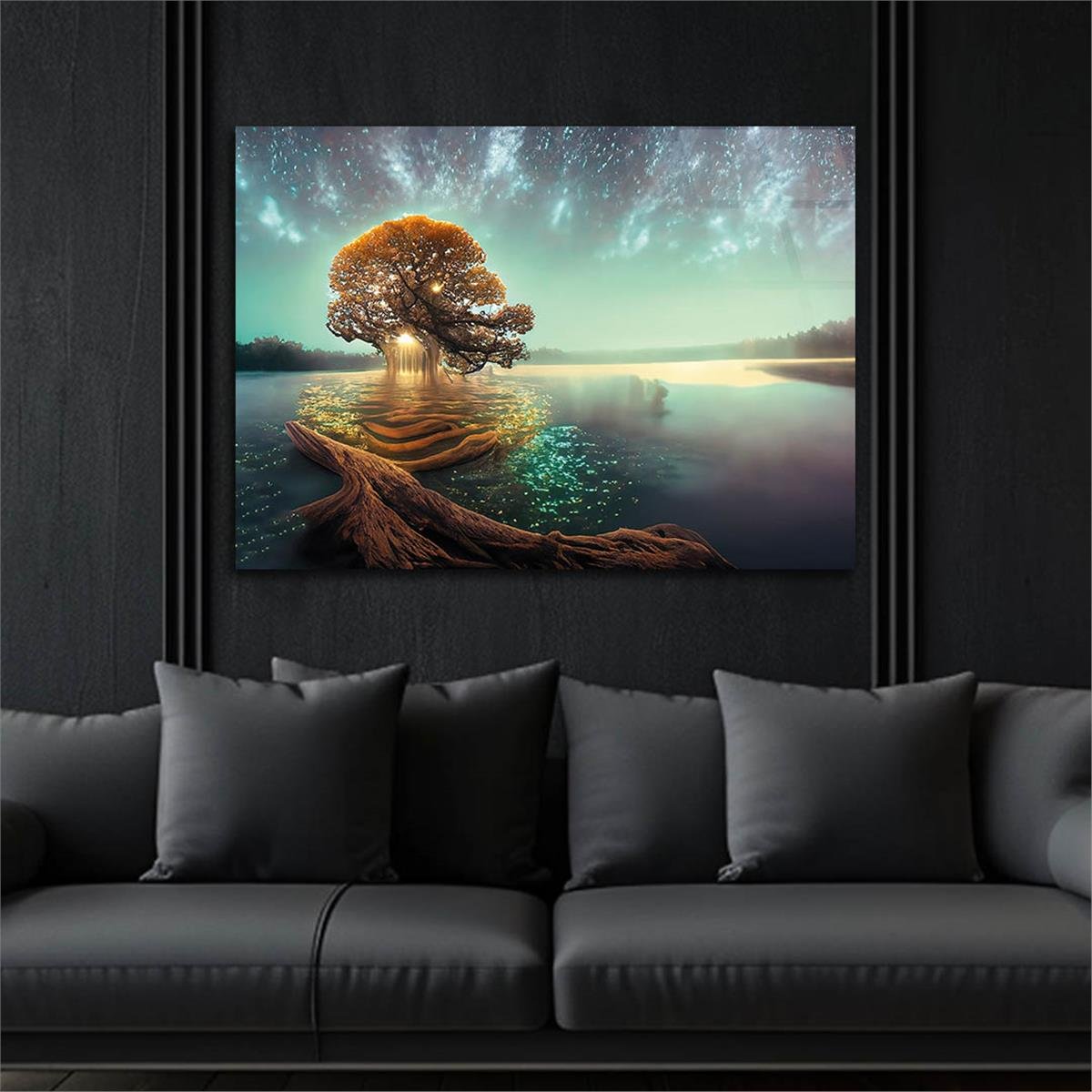 Horizontal Art-Themed Tempered Glass Wall Art 284