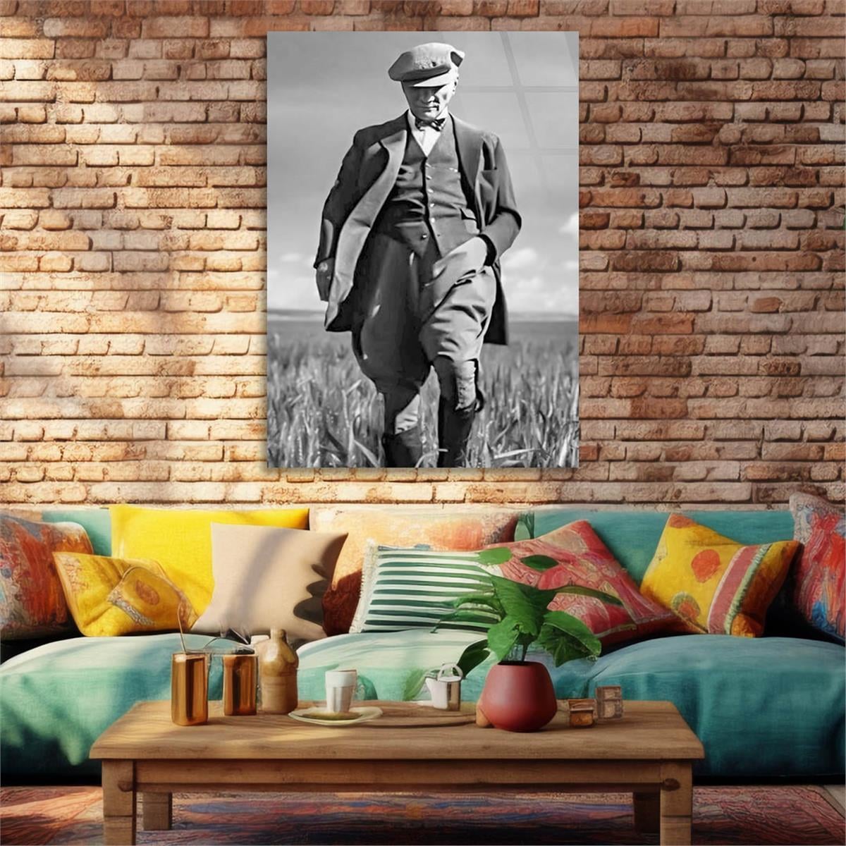 Dikey VatanTemalı Cam Tablo 133