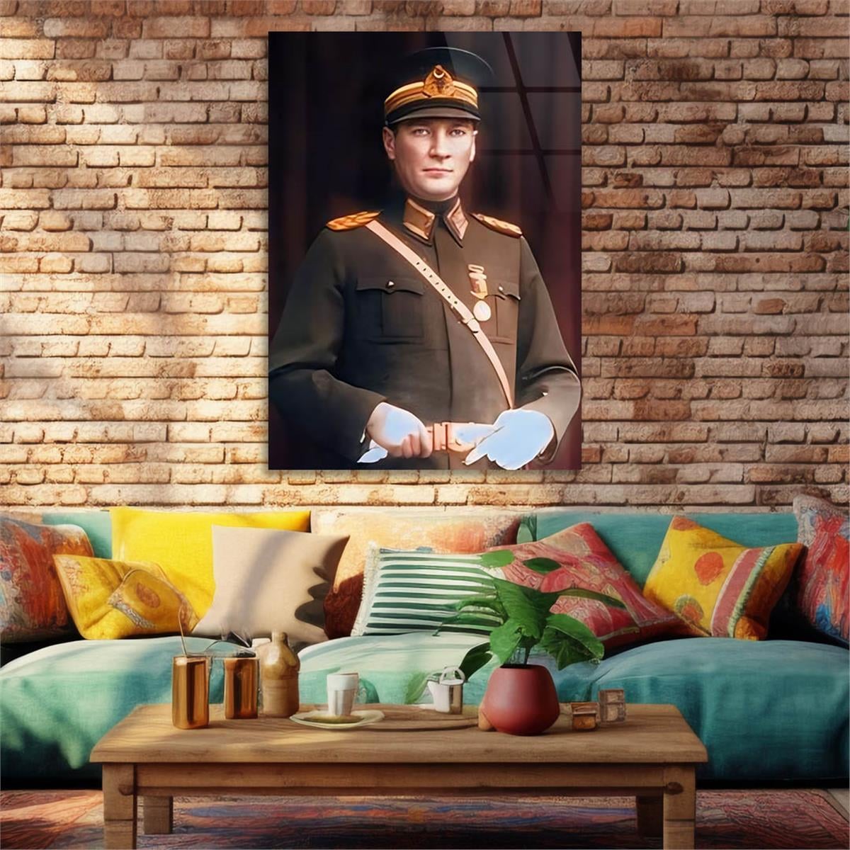 Dikey VatanTemalı Cam Tablo 212