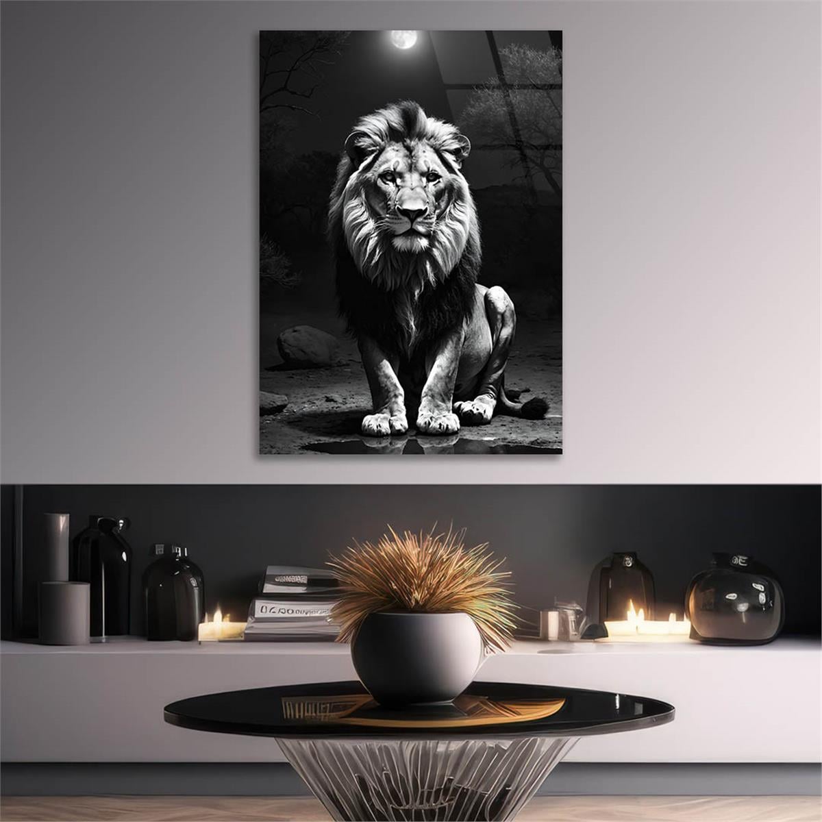 Dikey Doğa Temalı Cam Tablo 344