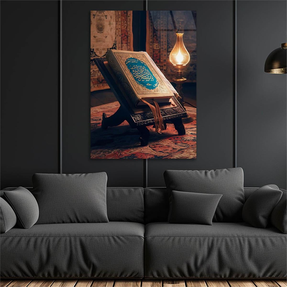 Dikey Dini Temalı Cam Tablo 272