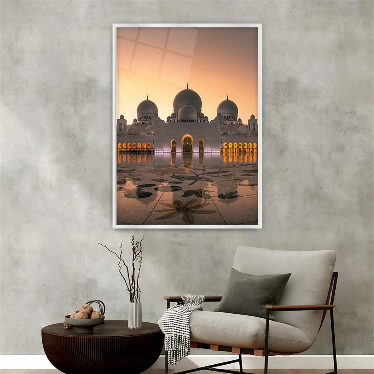 Alüminyum Çerçeveli Dini Temalı Cam Tablo 018