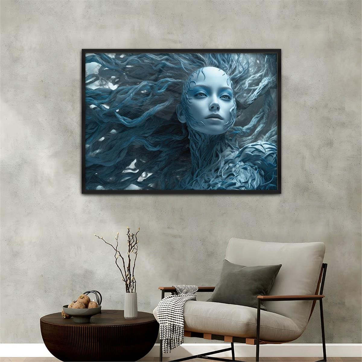 Alüminyum Çerçeveli Sanat Temalı Cam Tablo 070