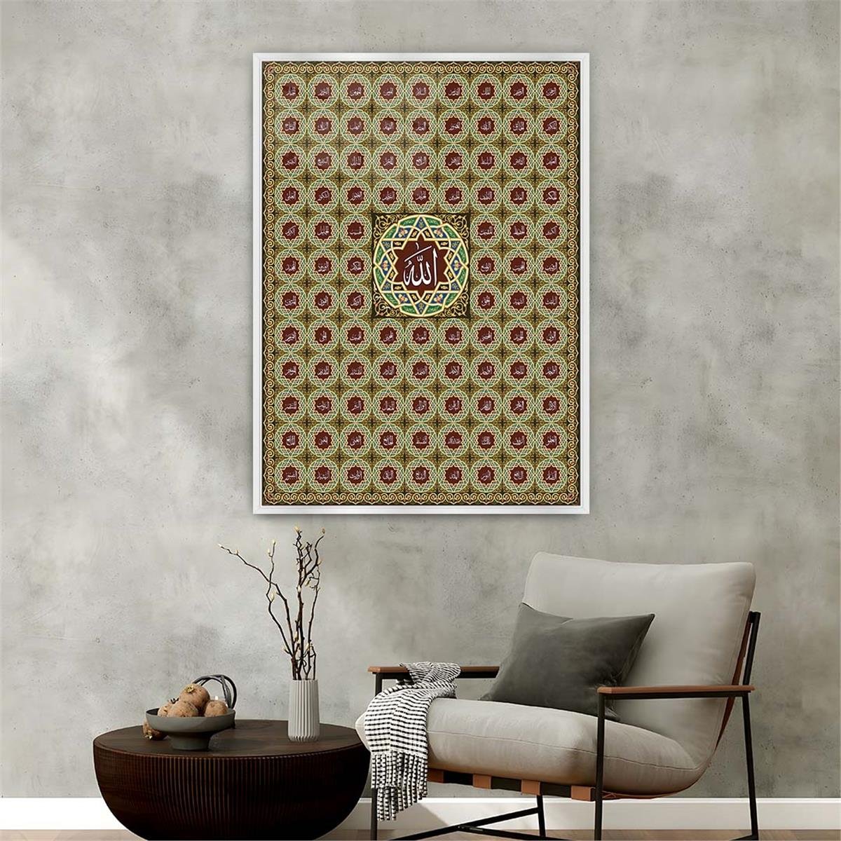 Alüminyum Çerçeveli Dini Temalı Cam Tablo 017