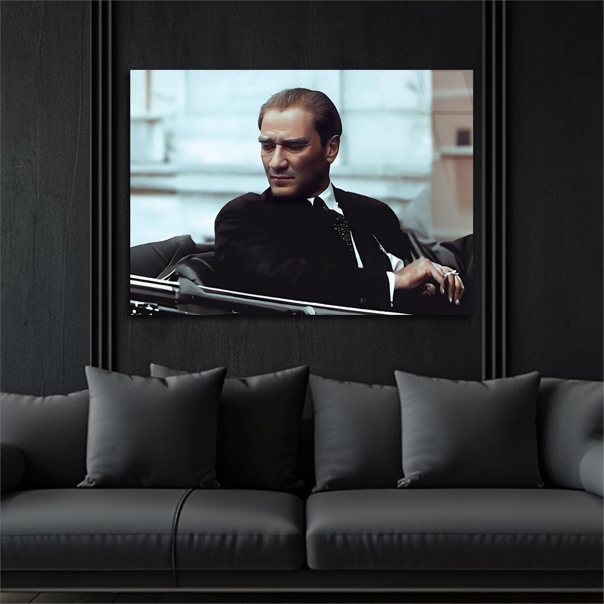 Yatay Vatan Temalı Cam Tablo 145