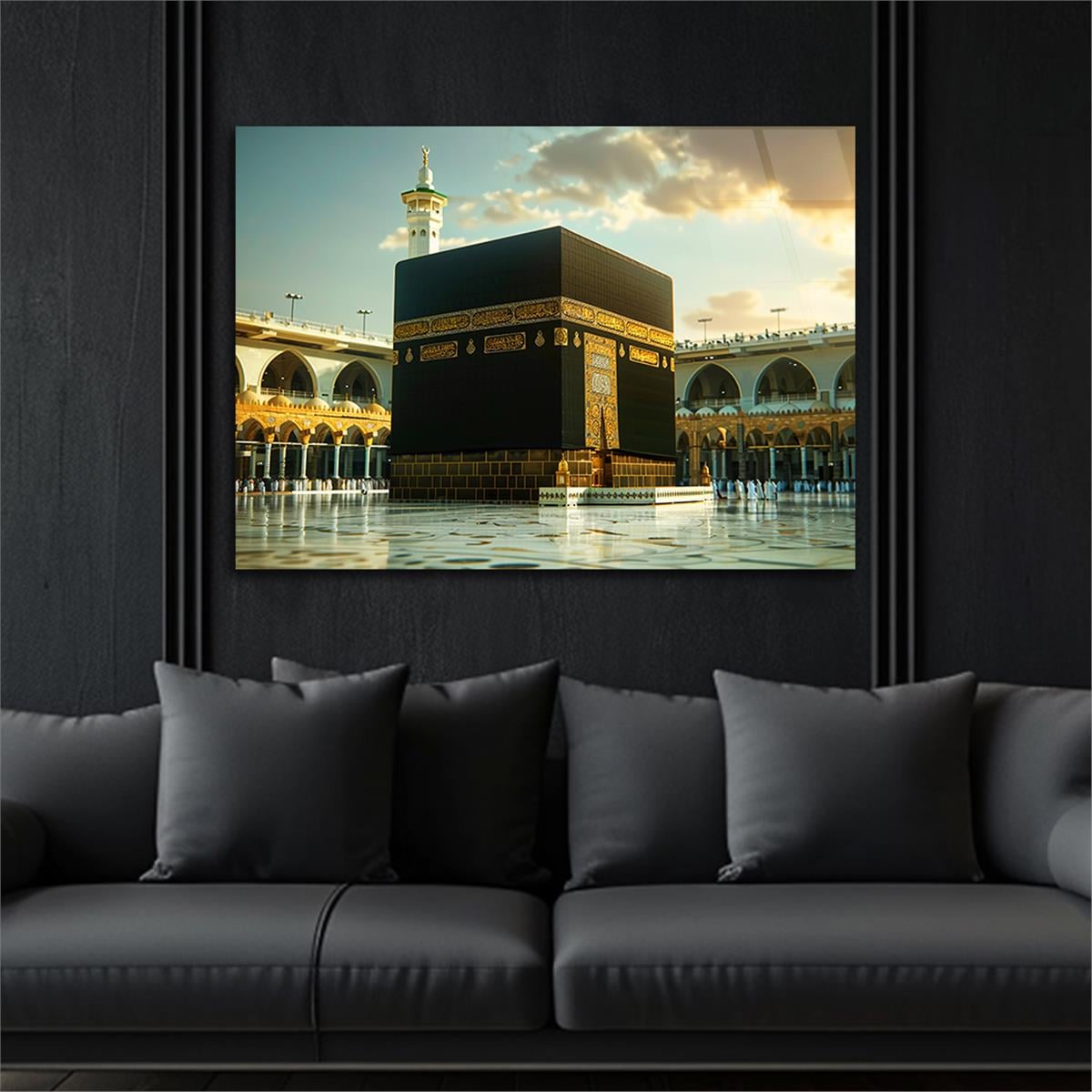 Yatay Dini Temalı Cam Tablo 195