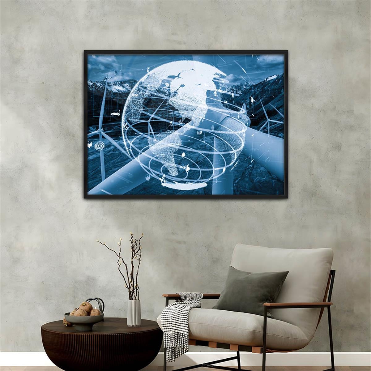 Alüminyum Çerçeveli Sanat Temalı Cam Tablo 047