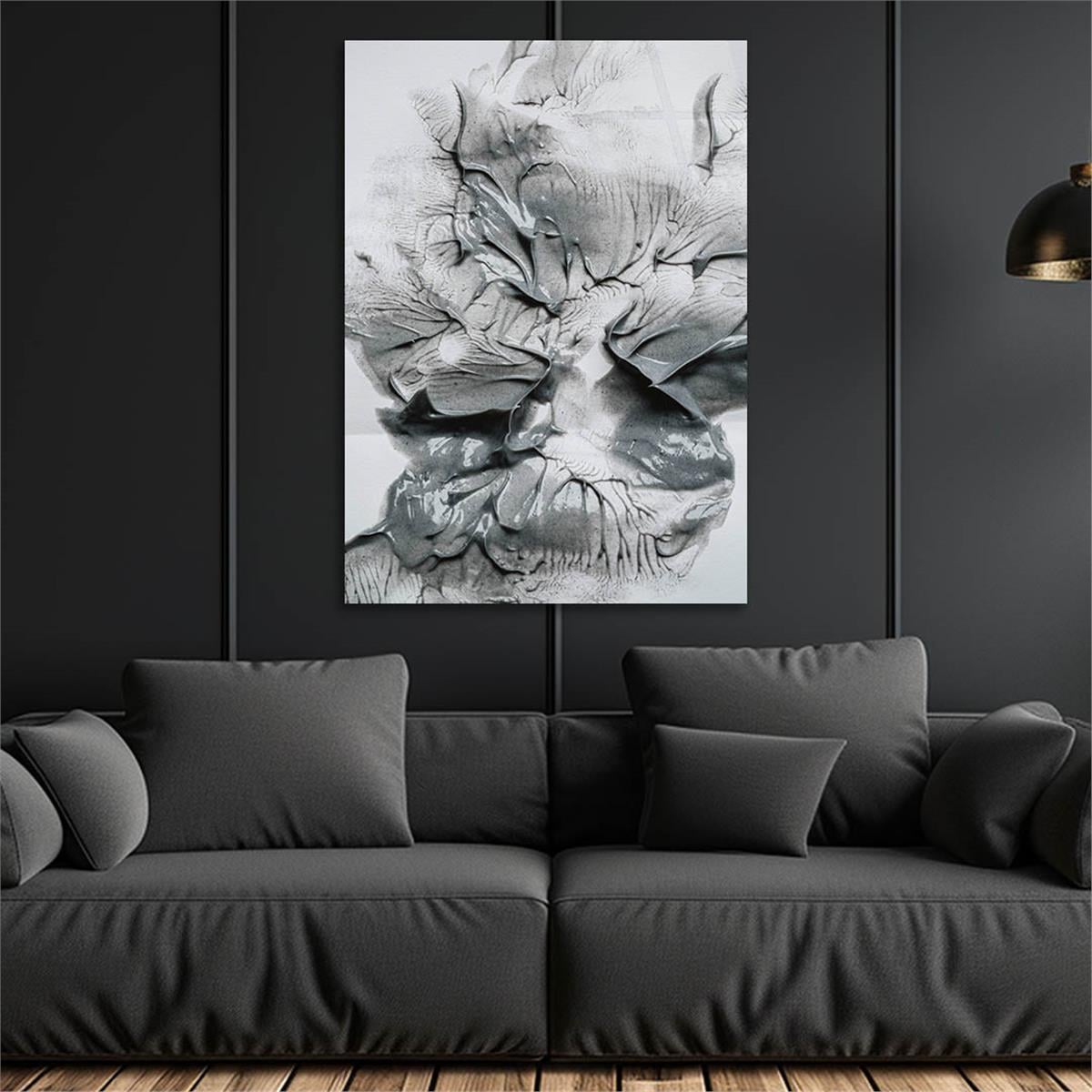 Dikey Sanat Temalı Cam Tablo 575