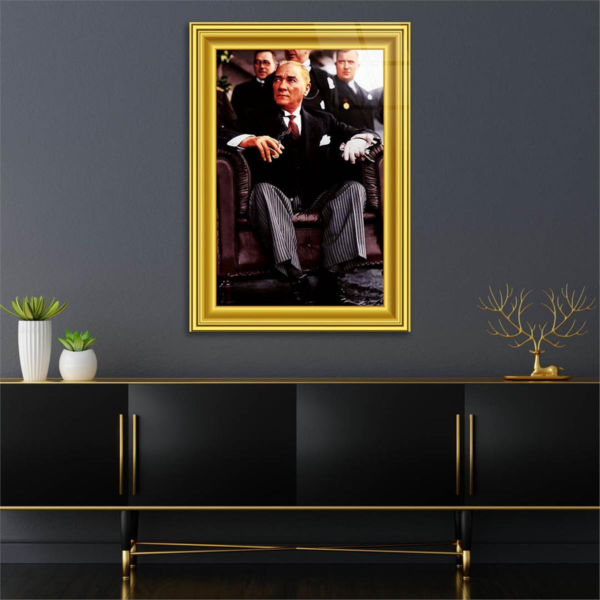 MUSTAFA KEMAL ATATÜRK Tempered Glasss Wall Art 
