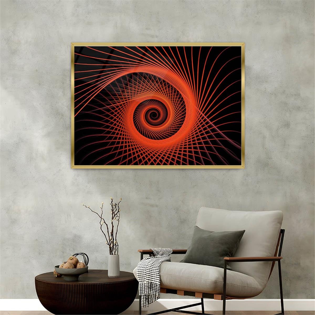 Alüminyum Çerçeveli Sanat Temalı Cam Tablo 094