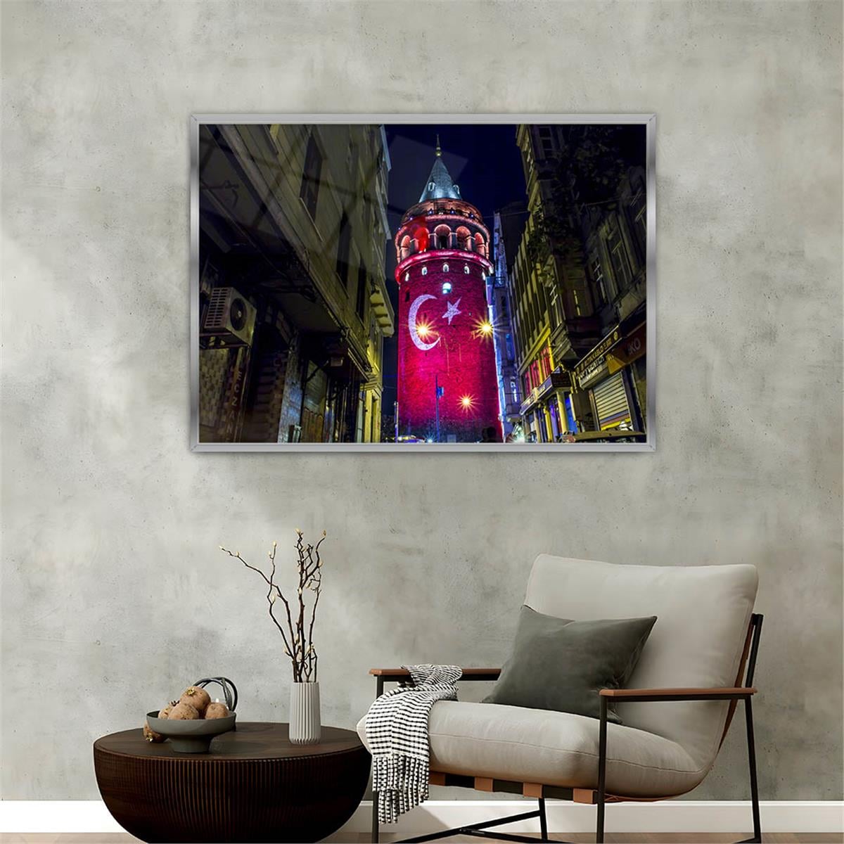 Alüminyum Çerçeveli Vatan Temalı Cam Tablo 063