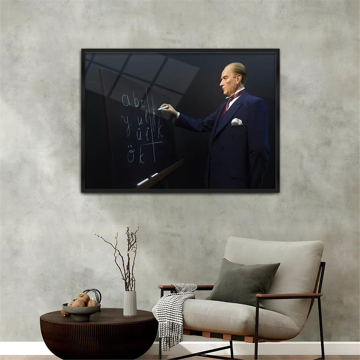 Alüminyum Çerçeveli Vatan Temalı Cam Tablo 067