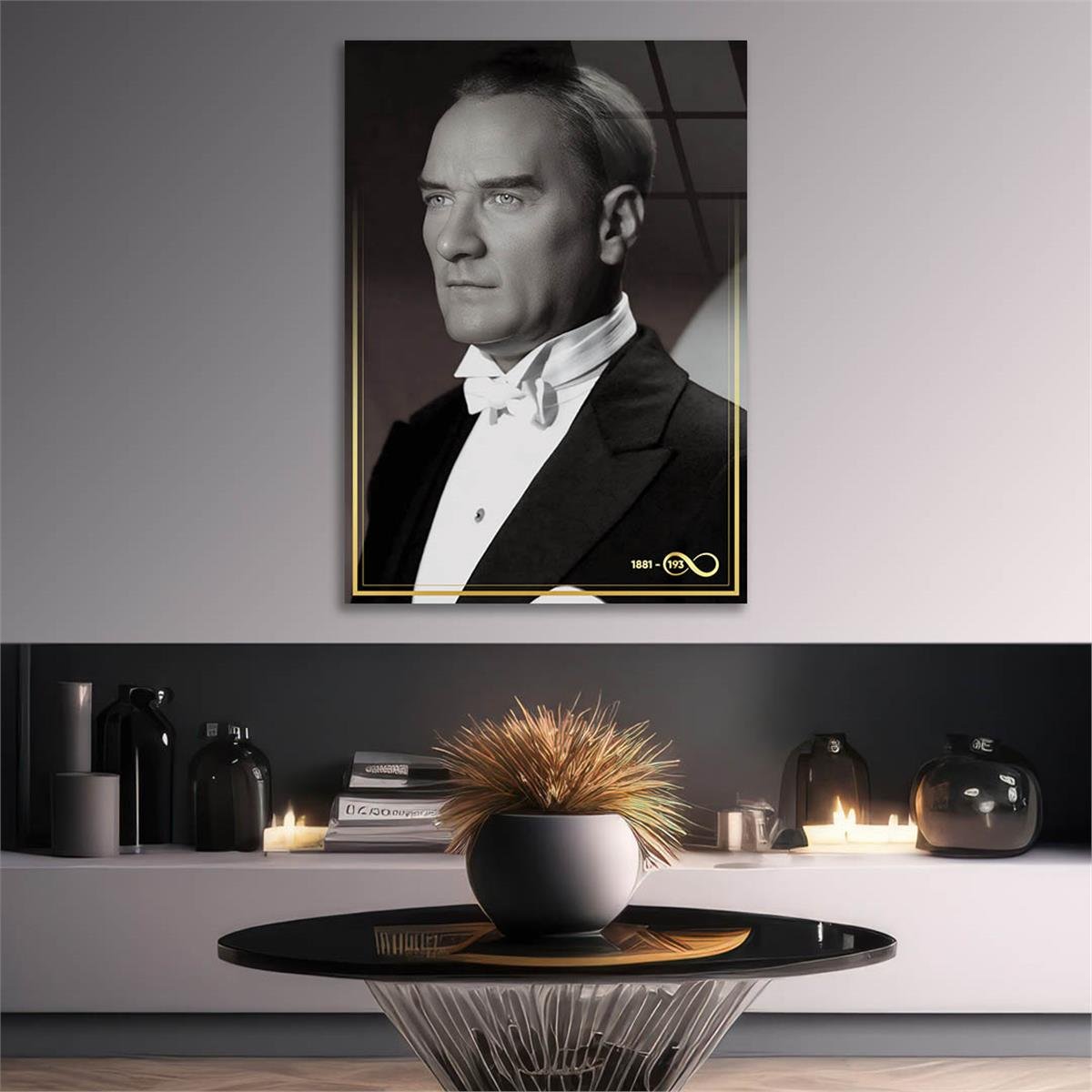 Dikey VatanTemalı Cam Tablo 282