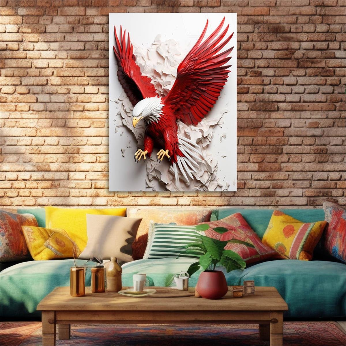 Dikey Doğa Temalı Cam Tablo 238