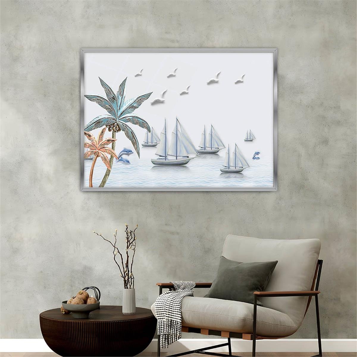 Alüminyum Çerçeveli Sanat Temalı Cam Tablo 038