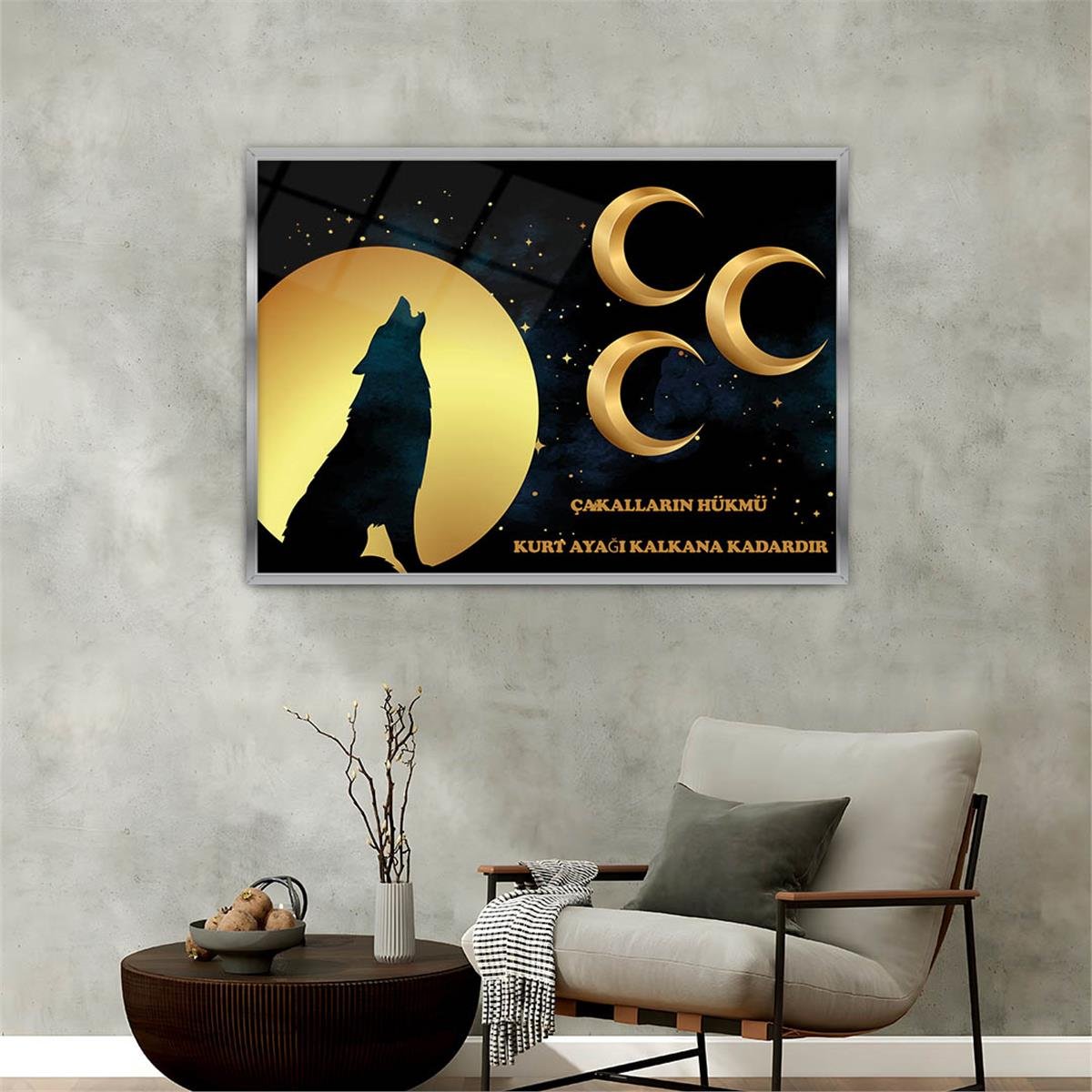 Alüminyum Çerçeveli Vatan Temalı Cam Tablo 031