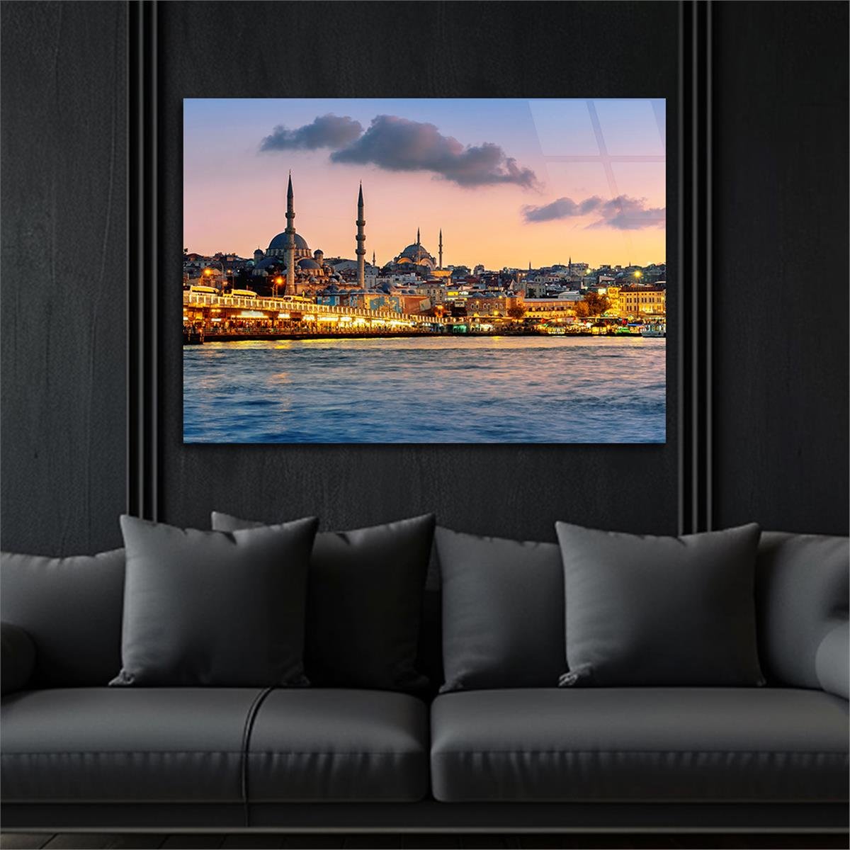 Yatay Dini Temalı Cam Tablo 150