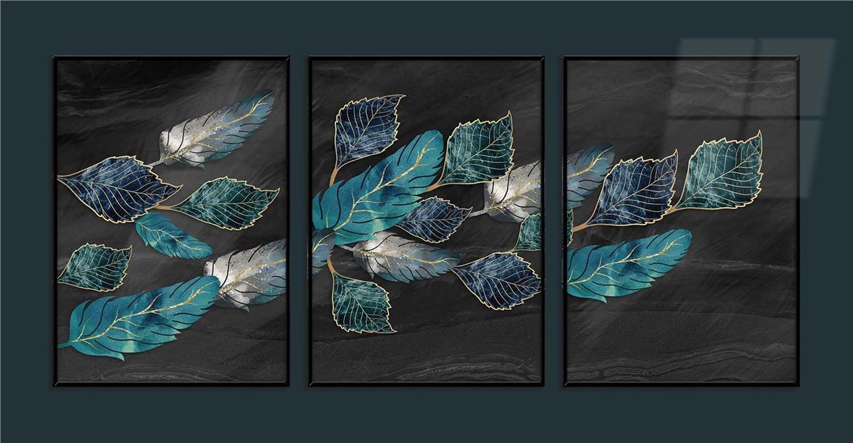 Alüminyum Çerçeveli Sanat Temalı 3'lü Set CAM Tablo 0037