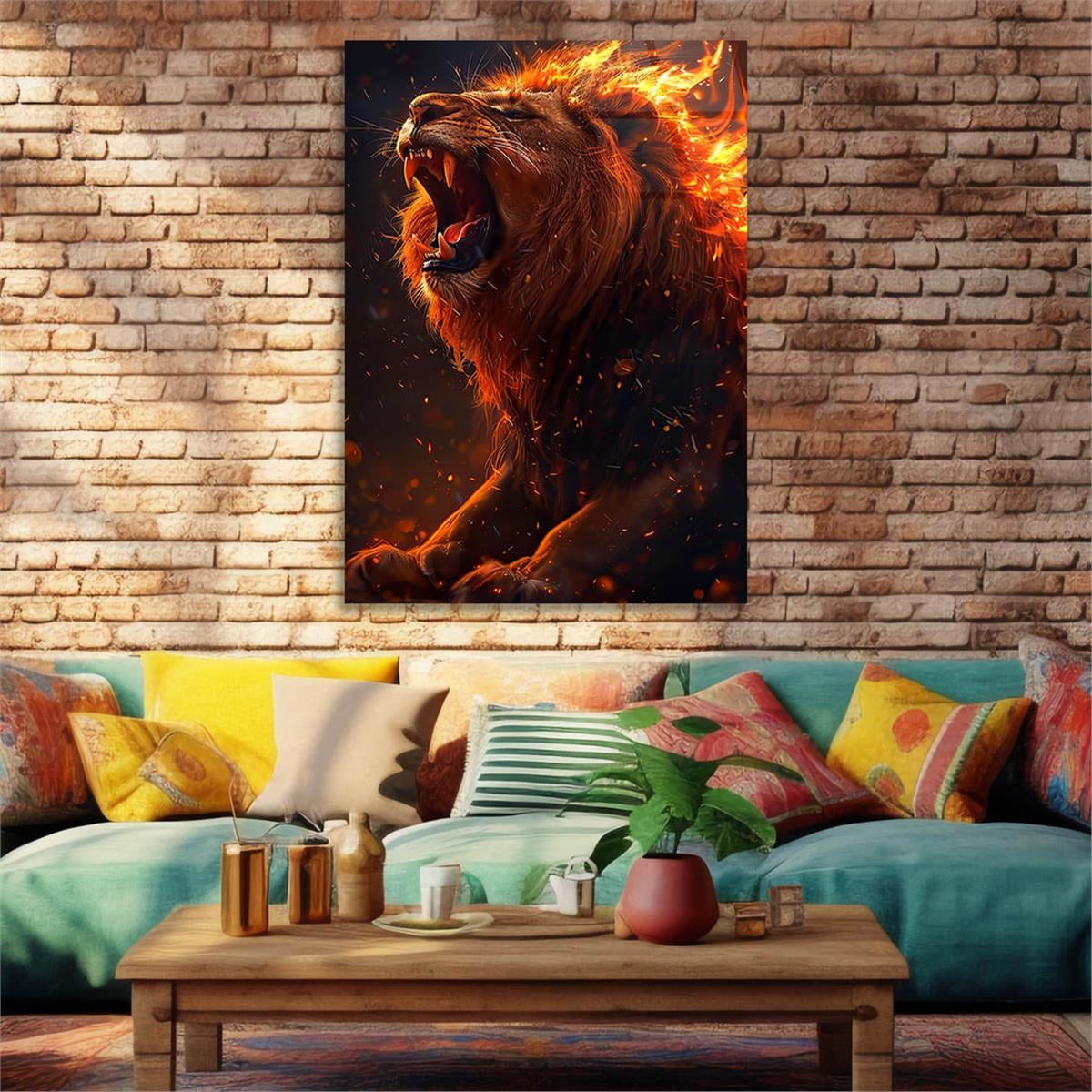 Dikey Doğa Temalı Cam Tablo 294