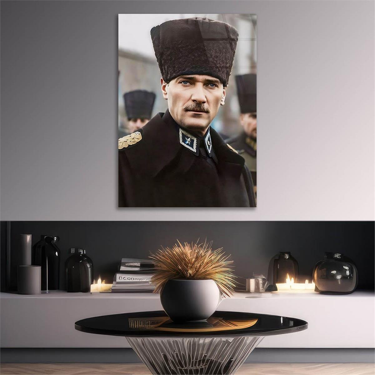 Dikey VatanTemalı Cam Tablo 203