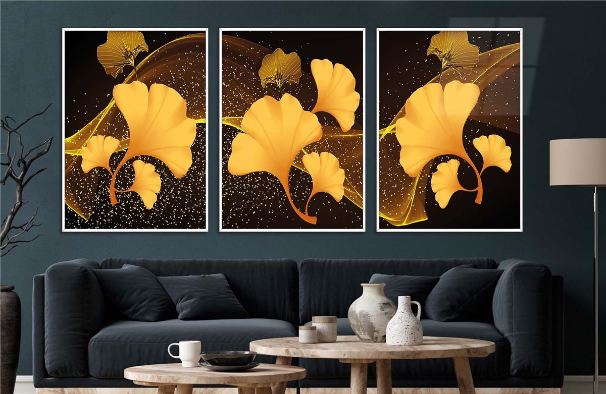 Alüminyum Çerçeveli Sanat Temalı 3'lü Set MDF Tablo 0059