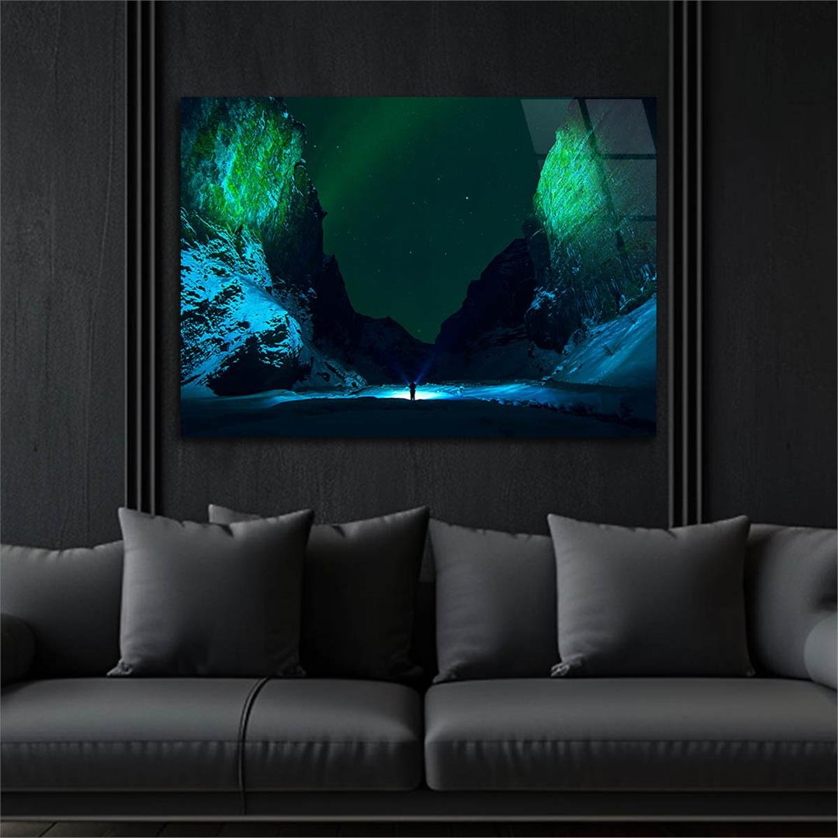 Horizontal Art-Themed Tempered Glass Wall Art 502