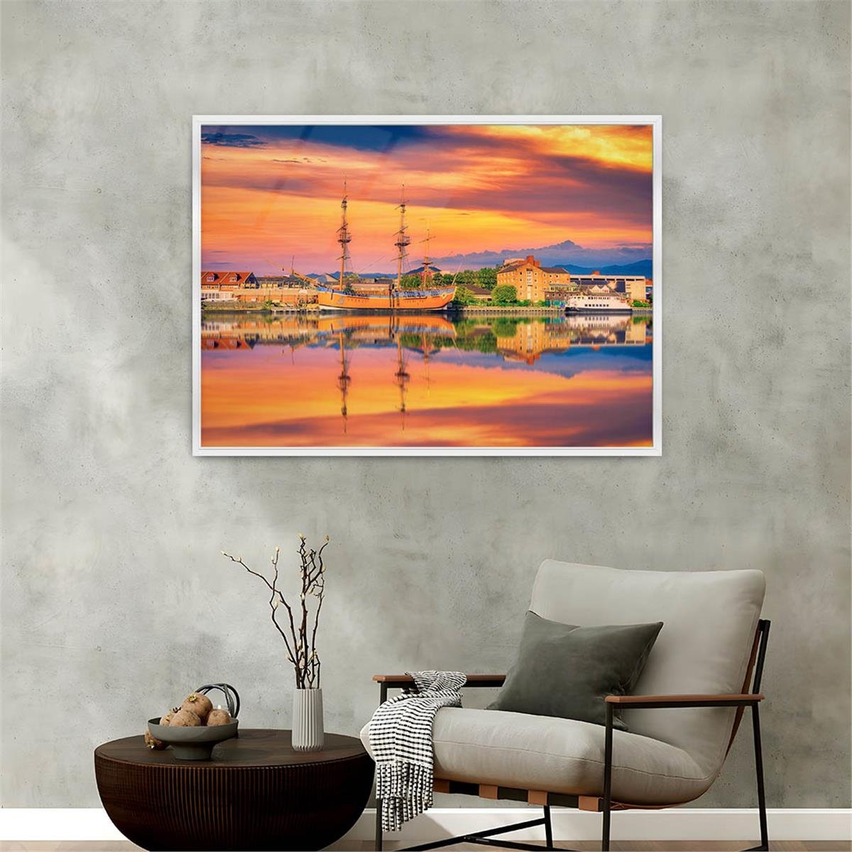 Alüminyum Çerçeveli Doğa Temalı Cam Tablo 045