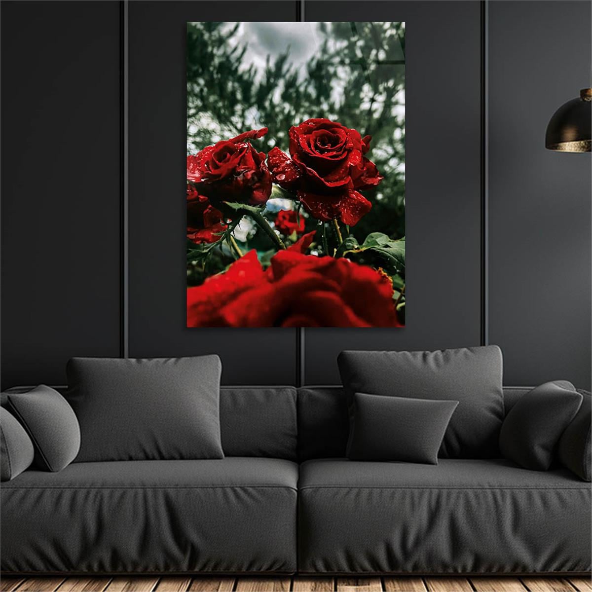 Vertical Tempered Glasss Wall Arts Natured-Themed175