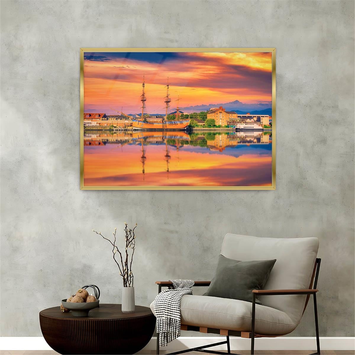 Alüminyum Çerçeveli Doğa Temalı Cam Tablo 045