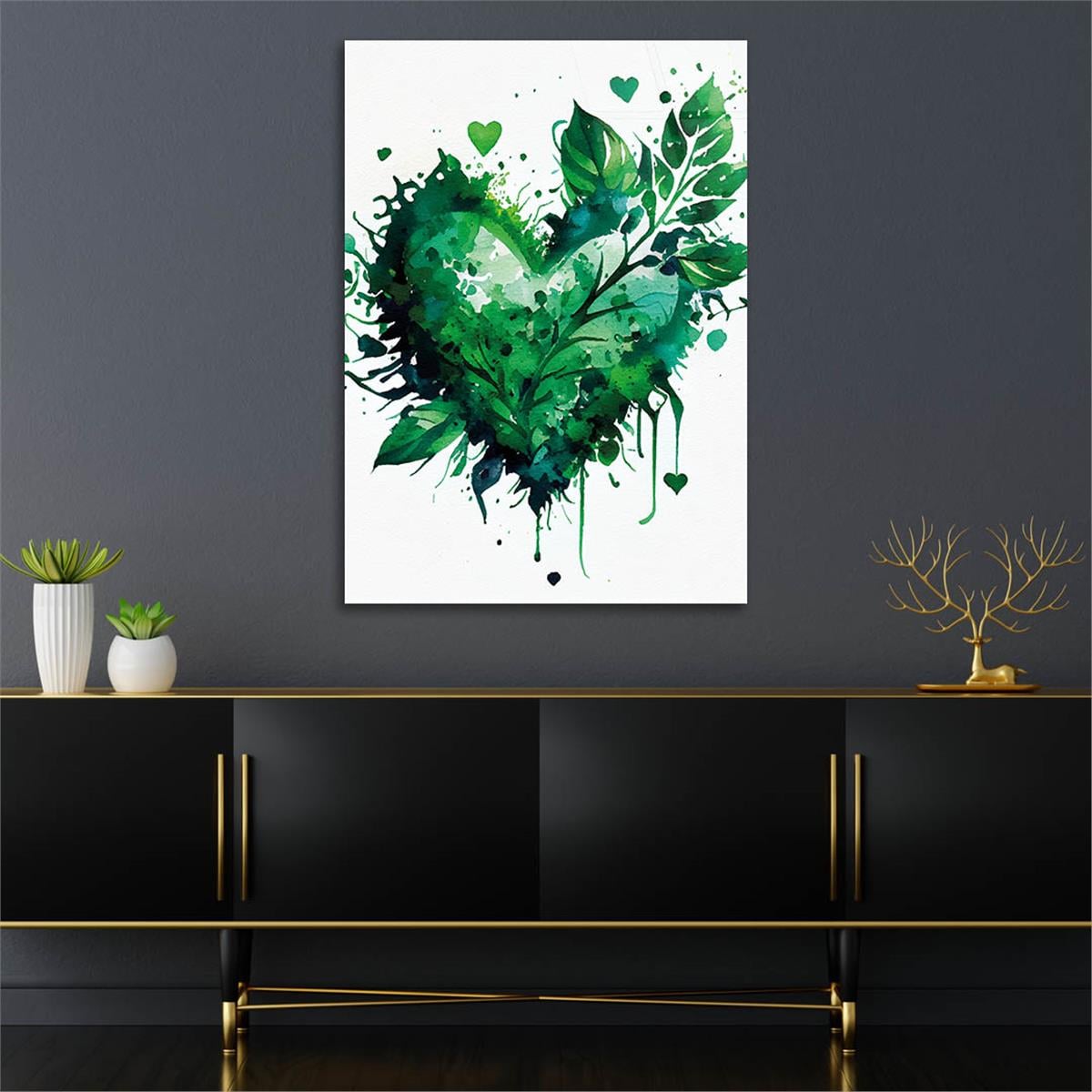 Vertical Tempered Glasss Wall Arts Natured-Themed120