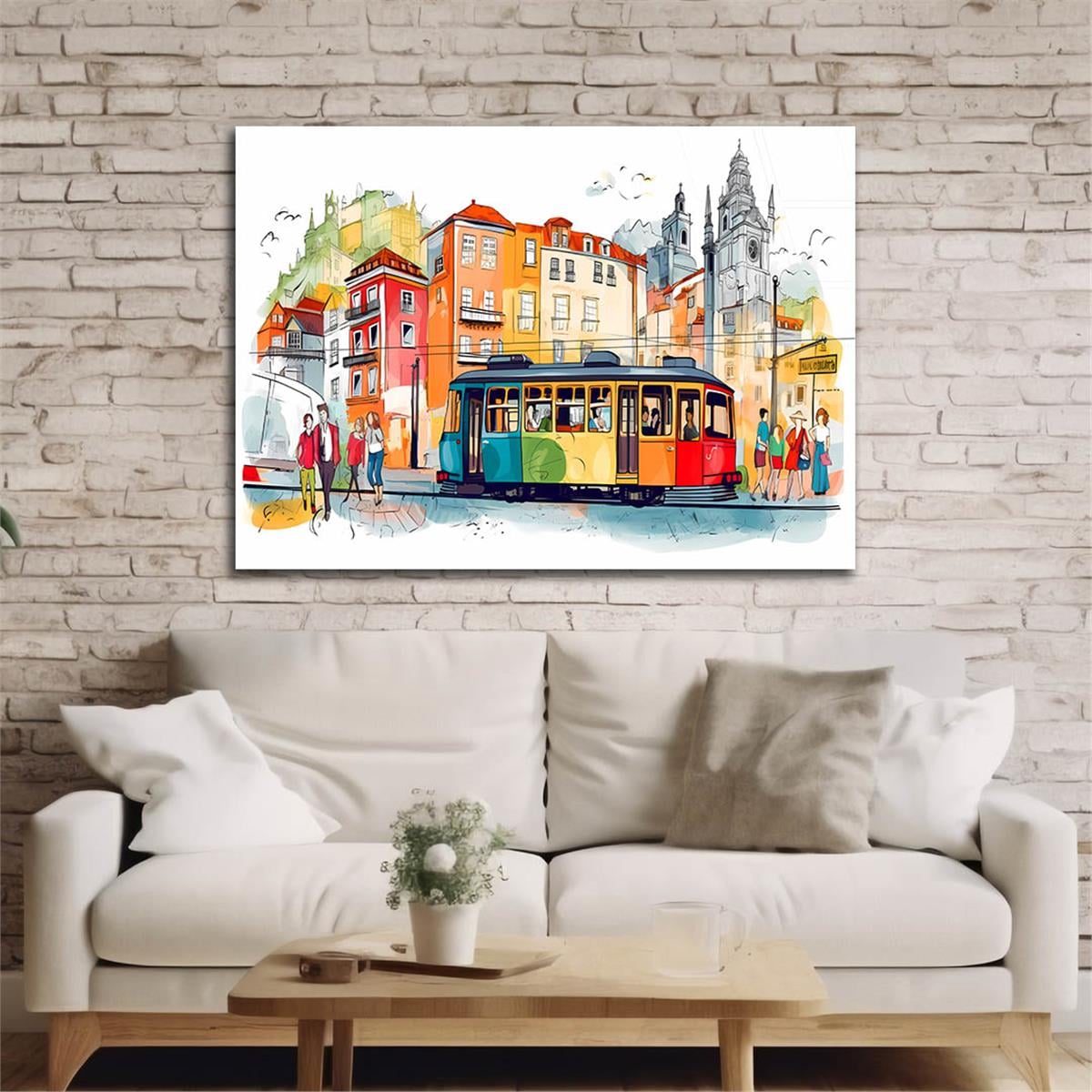 Horizontal Art-Themed Tempered Glass Wall Art 498