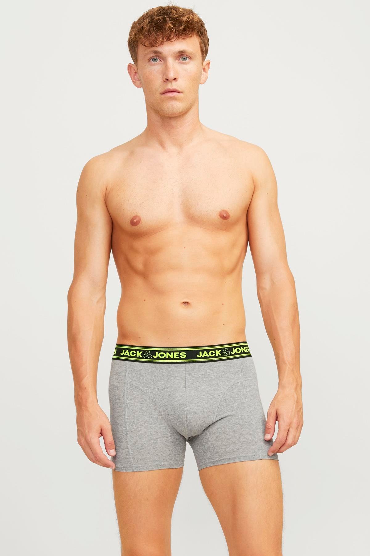 JACETHAN SOLID TRUNKS 3 PACK SN KOYU GRİ12260072
