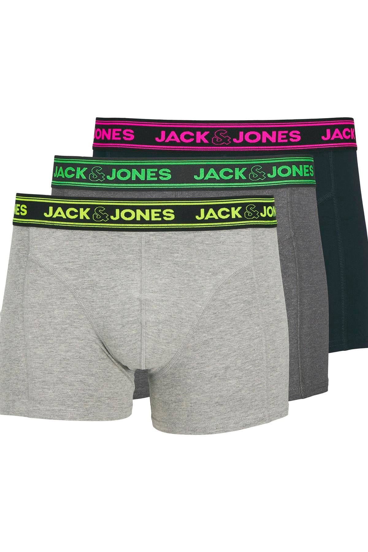 JACETHAN SOLID TRUNKS 3 PACK SN KOYU GRİ12260072