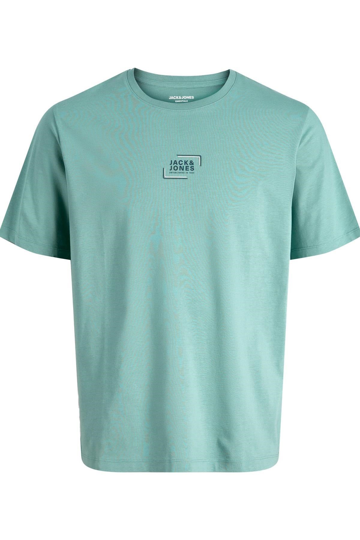 Jack & Jones Erkek Bisiklet Yaka Grafik Baskılı Tişört 